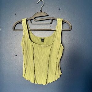 Wild Fable Light Green Ribbed Tank Top